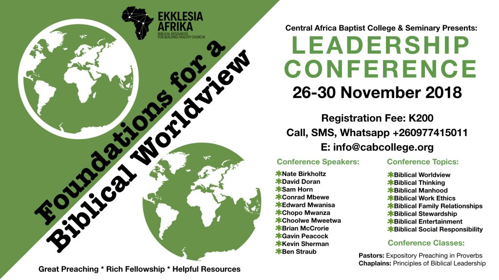 Foundations for a Biblical Worldview Conference Central Africa